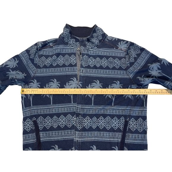 Mens TOMMY BAHAMA Blue Palm Tree Button Down Jacket Shirt sz XL‎ - Picture 5 of 9
